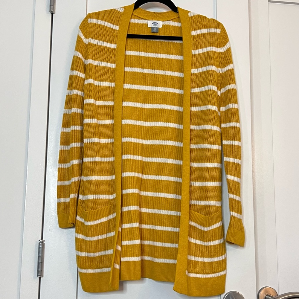 Striped Cardigan w/ Pockets - Size XS